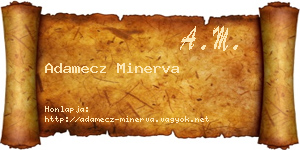 Adamecz Minerva névjegykártya
